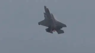 F-35A Slow High Alpha Pass to Burner Climb DOGE ZOOMed