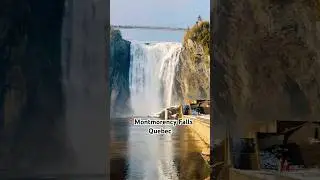 Montmorency Falls, Quebec City 🇨🇦#shortsvideo #snow #decemeber #quebec