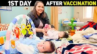 Vaccination Ke Baad Twins Ka Pehla Din 😢 | Twin Baby Vlog | New Daily Vlog
