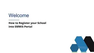 Registration of Schools into the EMMIS Portal