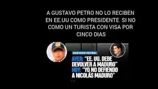 GUSTAVO PETRO VIAJA A EE.UU SOLO CON EL FIN DE AYUDAR A NICOLAS MADURO Y GOBIERNO TRUMP LO SABE.