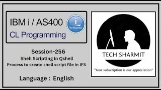 How to create shell script file in IFS Location in ibmi training  | shell scripting in ibmi | Qshell