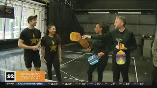 CBS 2's pickleballers Brad Edwards and Audrina Sinclair take on Hamilton cast members