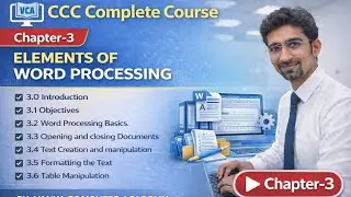CCC Course Chapter-3 Elements of Word Processing 