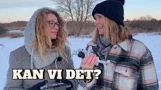 Vi prøver at flyve en drone for første gang.