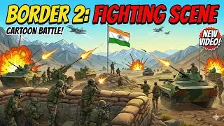 Indian Army Fighting Scene - Border 2 (Cartoon Animation)🇮🇳🫡🫡