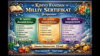 28.12.2025 KIMYO MILLIY SERTIFIKAT 43-SAVOL YOZMA ISH YECHIMLARI 