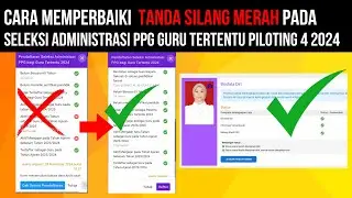 CARA MEMPERBAIKI TANDA SILANG MERAH MENJADI CENTANG HIJAU PADA SELEKSI  PPG GURU TERTENTU PILOTING 4