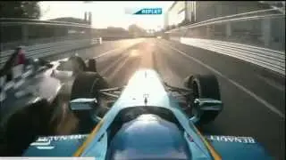 2014 Formula E Beijing ePrix Prost Heidfeld last corner accident