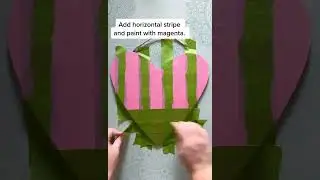 DIY Pink Buffalo Check Heart Door Hanging
