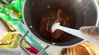 Backyard cooking greens gumbo with lime vegetable chicken rice #16 please subscribe 