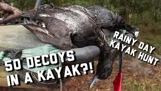 Kayak Duck Hunting Public Marsh | Rainy Day Blue Bill Diver Hunt