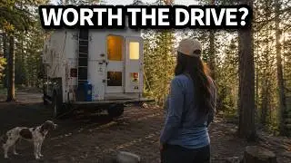 Boondocking in my Truck Camper outside Crater Lake