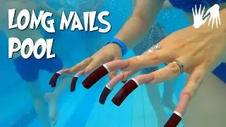 АКВАПАРК 💦 Длинные ногти в бассейне 🐟 Подводная сьемка
