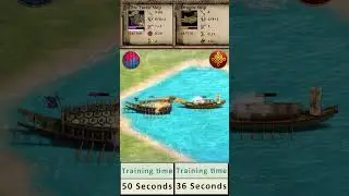 🐢 Elite Turtle Ship vs 🐲 Dragon Ship  #aoe2  #aoe2de