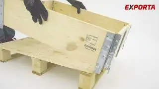 6 Hinge Wooden Pallet Collars - Exporta