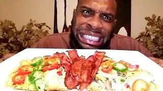 BLAZZIN' HOT BREAKFAST OMELETTE WITH BACON STRIPS  