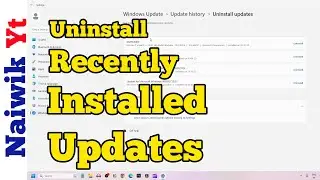 Как удалить недавно установленные обновления в Windows 11