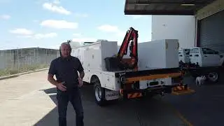 Isuzu NPS Service Body with PC1500 Crane