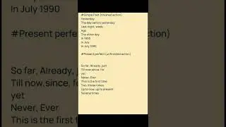 Grammar rules/competitive exams/simple past/present perfect