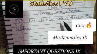 Class 9 Statistics PYQ 🔥 | Most Important Questions | Board Exam #cbse #pyq #maths #class9 