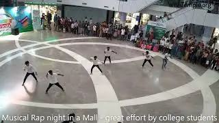 Music and Dance by College students in a mall mob flash