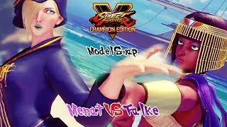 Menat VS Falke: Street Fighter 5 Model Swap Gameplay (PC MODS)