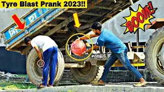 New UpdateTyre Puncture Prank 2023!!Crazy Reaction on public by M1PrankTV