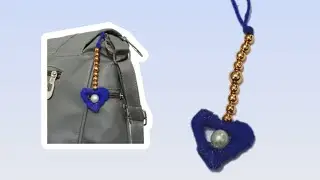 Easy woolen keychain tutorial/woolen hard shape kitchen craft idea's. 