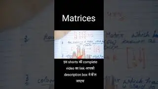 Matrices Class 12🌹Maths Student Attitude Status//Math Student Status🔥#Math#shorts#ytshorts