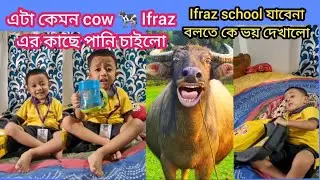 এটা কেমন  cow 🐄 Ifraz এর কাছে পানি চাইলো|Ifraz school 🏫 যাবেনা বলতে কে ভয় দেখালো #youtubevideo