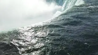 The Downward Force Of The Niagara Falls Produces Mist Of Water  ## నయగర జలపాతం