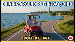 Driving Around Put-in-Bay, Ohio on a Golf Cart