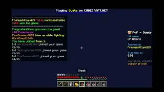 Training pvp on CUBECRAFT (bedrock) #minecraftpe #pvp #cubecraft #mcpe 