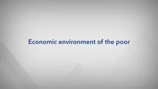 Economic environment of the poor