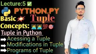 Tuple👨‍🎓 |🎯Tuple-Functions & Modifications with program🚀| python for beginner🧑‍💻| sucess guarantee 💯