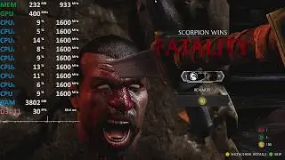 Ryzen 7 2700U Vega 10 Test- Mortal Kombat XL - Gameplay Benchmark