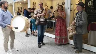 Galán Ferro, Sanín Percusión Tradicional e Gaitas Seivane tocan en Mostrart