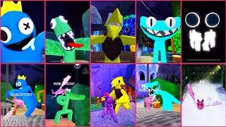 Rainbow friends but 99 nights bat third person jumpscares 