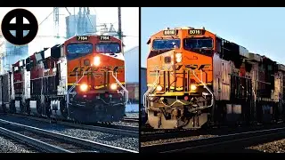 2 BNSF Trains on a Nice Day in Chehalis!