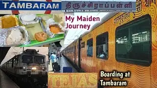 My Maiden Journey in Tejas Express ! Tambaram - Tiruchirapalli ! First time stoppage at Tambaram