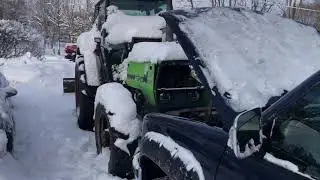 Snow removal with my deutz dx3.90