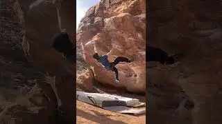 V5 in moes #roofs #bouldering #paraclimbing #outside #utah #evolv #thenorthface