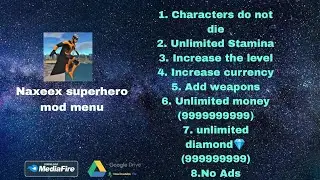 naxeex superhero mod menu | Unlimited money and diamond | Mod by everydevil #gaming #modmenu #hack