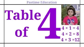 Table of 4, Table 4, Learn Multiplication Table of 4 , Rhythmic Table of 4, Table 4 ka, #tables
