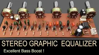 Make 5 Band Stereo Parametric Audio Equalizer Using 10 Transistors &  4558 or NE5532 IC | LA3600