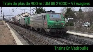 Train de plus de 900m : UM BB 27000 + 57 wagons