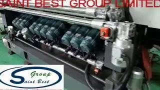 Glass Straight-Line Beveling Machine With PLC&Touch Screen Control / Glass Beveling Machine