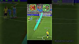 Epic R. Carlos vs Ronaldinho 90 Degree Angle Free Kick challenge 🔥 #efootball #pes #edit
