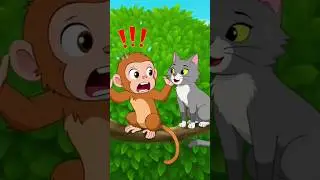 Billi aur bandar ka cartoon#katun #sort #viral